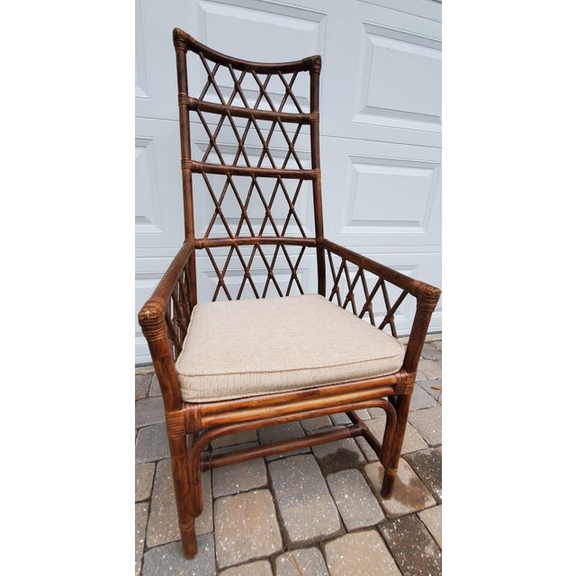 Palecek National Geographic HighBack Rattan Chairs Set of 4 Chairish