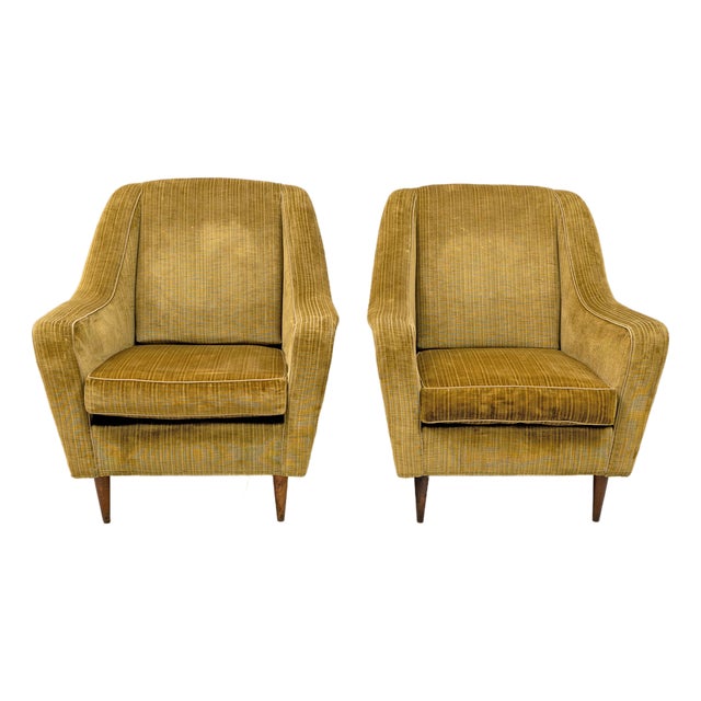 Mid-Century Modern Italian Armchairs, 1950s, Set of 2 For Sale