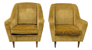 Mid-Century Modern Italian Armchairs, 1950s, Set of 2