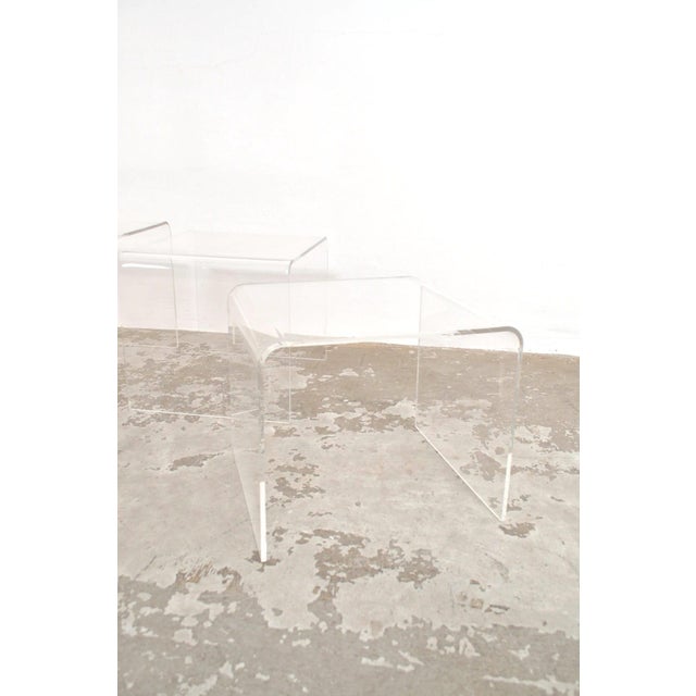 Nesting tables 1970s nesting set in 8 mm thick acrylic glass. The three tables can be nested together. In good condition!...