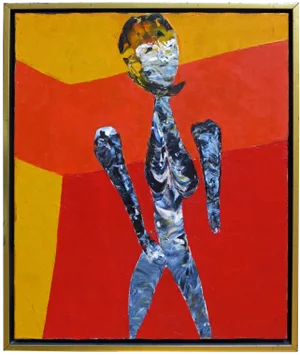 Abstract Lajos Flesser Nude Oil Painting