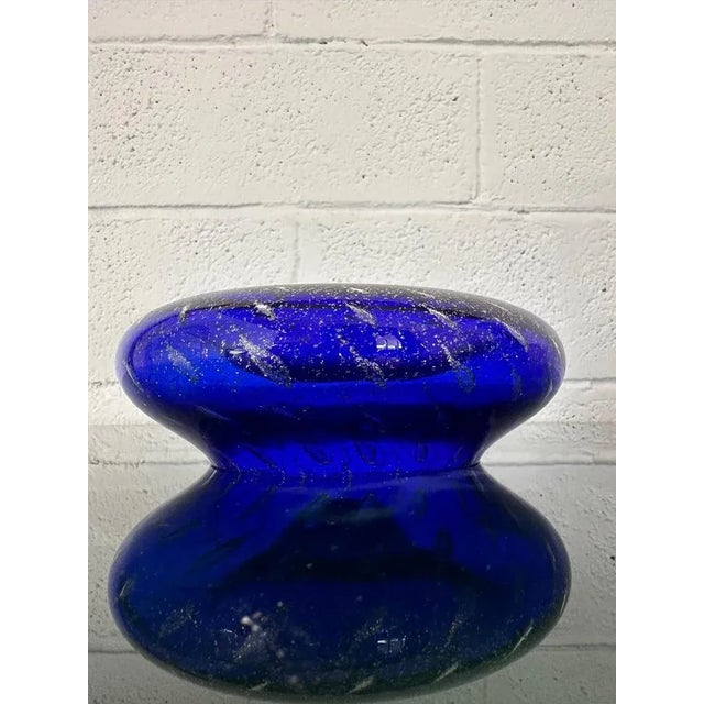 Empty Pockets Tray in Murano Glass, Blue Bubbles & Silver Powder, 1990s For Sale - Image 3 of 6