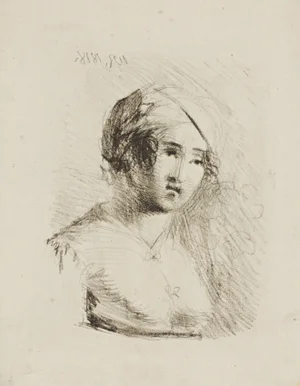 W. Reuter, Woman with Cloth, 1818, Lithograph