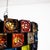 We offer this big size chandelier, made of steel and multicolored blown glass in fantastic vintage conditions, each cube...