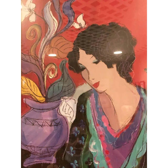 Late 20th Century Lithograph by Patricia Govezensky of Two Woman Gilt Framed Signed For Sale - Image 5 of 13