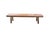 Wood Solid Teak Wood Bench With Softened Edges and Sculptural Leg Form For Sale - Image 7 of 8