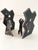 Postmodern Signed Jason McLeod Studio Craft Torch-Cut Steel Bookends, Dated 1992 For Sale - Image 3 of 9