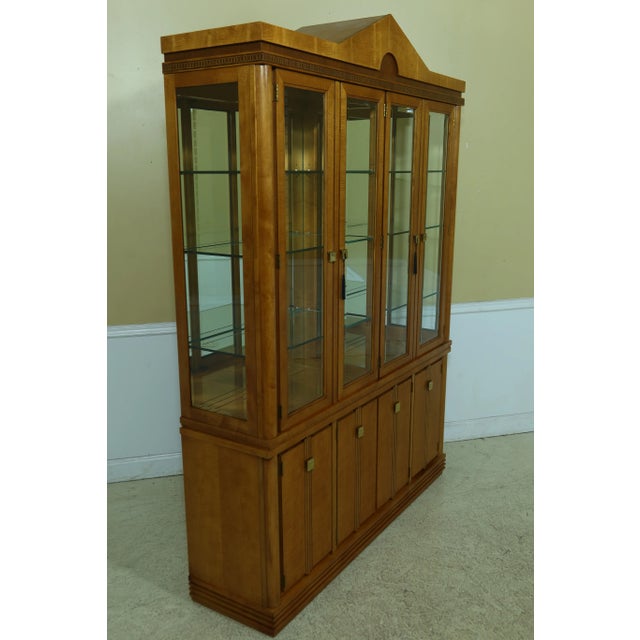 Hickory White Biedermeier Style Satinwood China Cabinet For Sale - Image 10 of 13