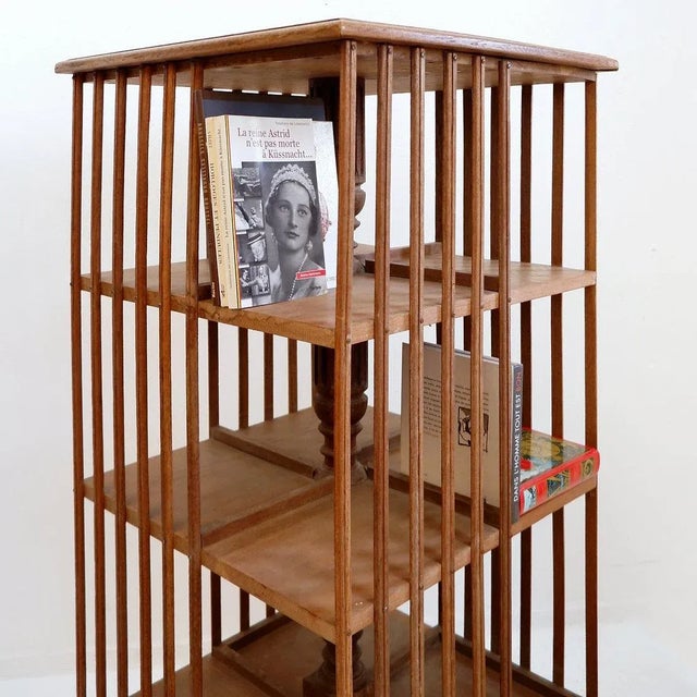Antique Early 20th Century Revolving Bookcase For Sale - Image 5 of 14