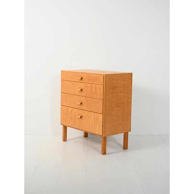 Vintage Scandinavian Birch Chest of Drawers, 1960s For Sale - Image 4 of 9