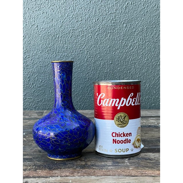 Vintage Cloisinee Blue Bud Vase For Sale In West Palm - Image 6 of 12