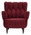Danish Armchair in Red Furniture Fabric, 1960s For Sale