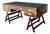 Vintage Military Campaign Wood Desk For Sale
