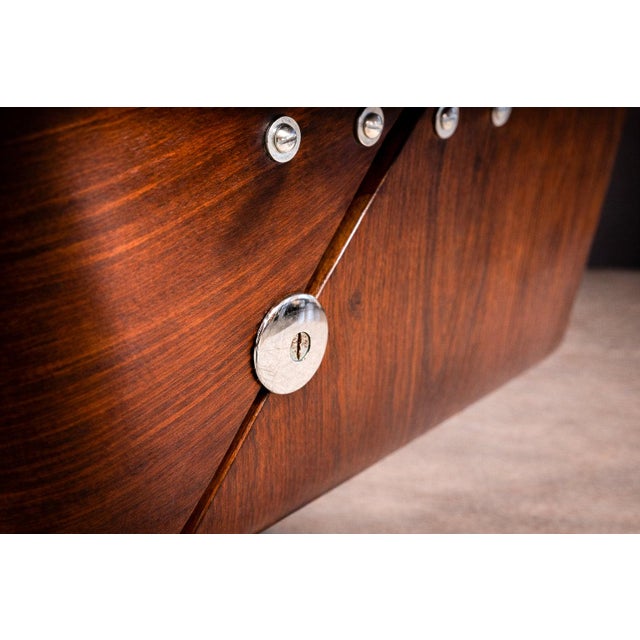 Brown “Dinamarquesa” Armchair in Rosewood & Leather, Carlo Fongaro, 1970s - Lot 257C For Sale - Image 8 of 17