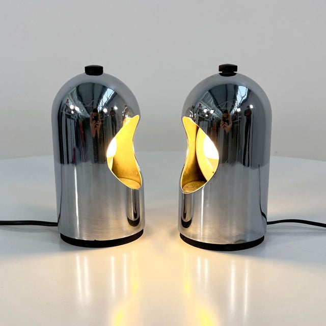 1960s Chromed Table Lamps from ABM, 1960s, Set of 2 For Sale - Image 5 of 8