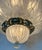 Myran Allan Luxury Lighting Vintage Italian Satin Glass and Silver Semi Flush Mount/Chandelier For Sale In Atlanta - Image 6 of 6