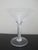 Simon Pearce martini glass in Stratton design with air twist stem. Hand blown clear glass. Measures 6 1/2" tall x 5 1/2"....
