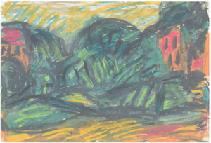 Bengt Delefors, Expressive Landscape, Gouache on Paper, 1960s-1970s