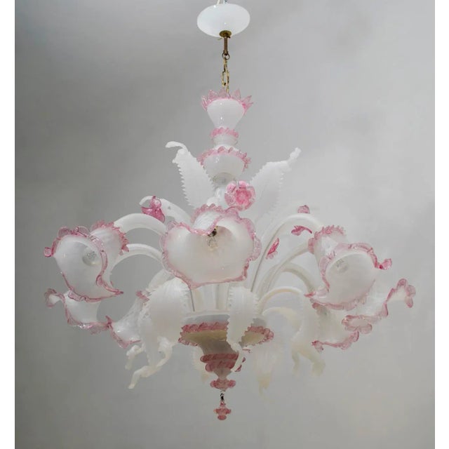 Venetian Glass Ceiling Lamp from Maestri Muranesi, 1960s For Sale - Image 7 of 15