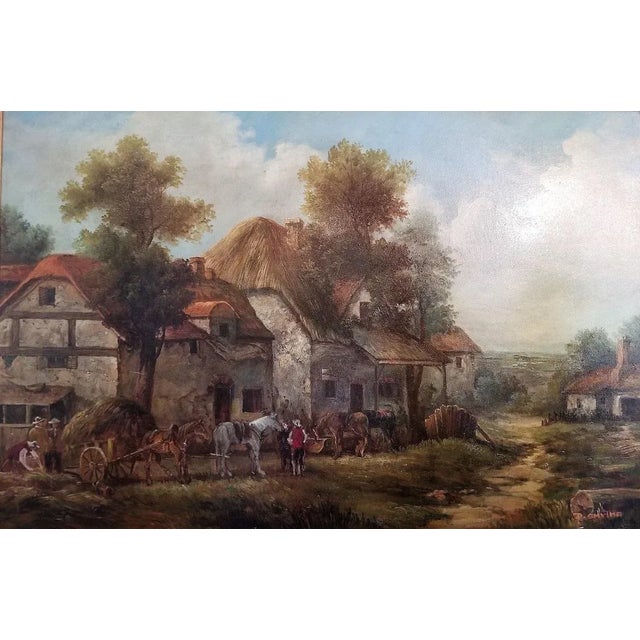 Late 19th Century 19th C. Country Scene Oil Painting on Canvas by P. Smythe For Sale - Image 5 of 12