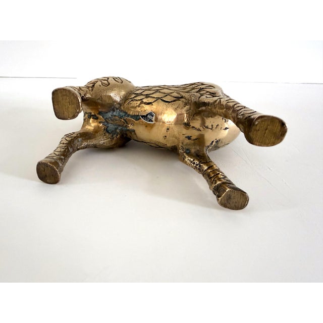 Vintage Brass Foo Dog Incense Burner For Sale - Image 14 of 14