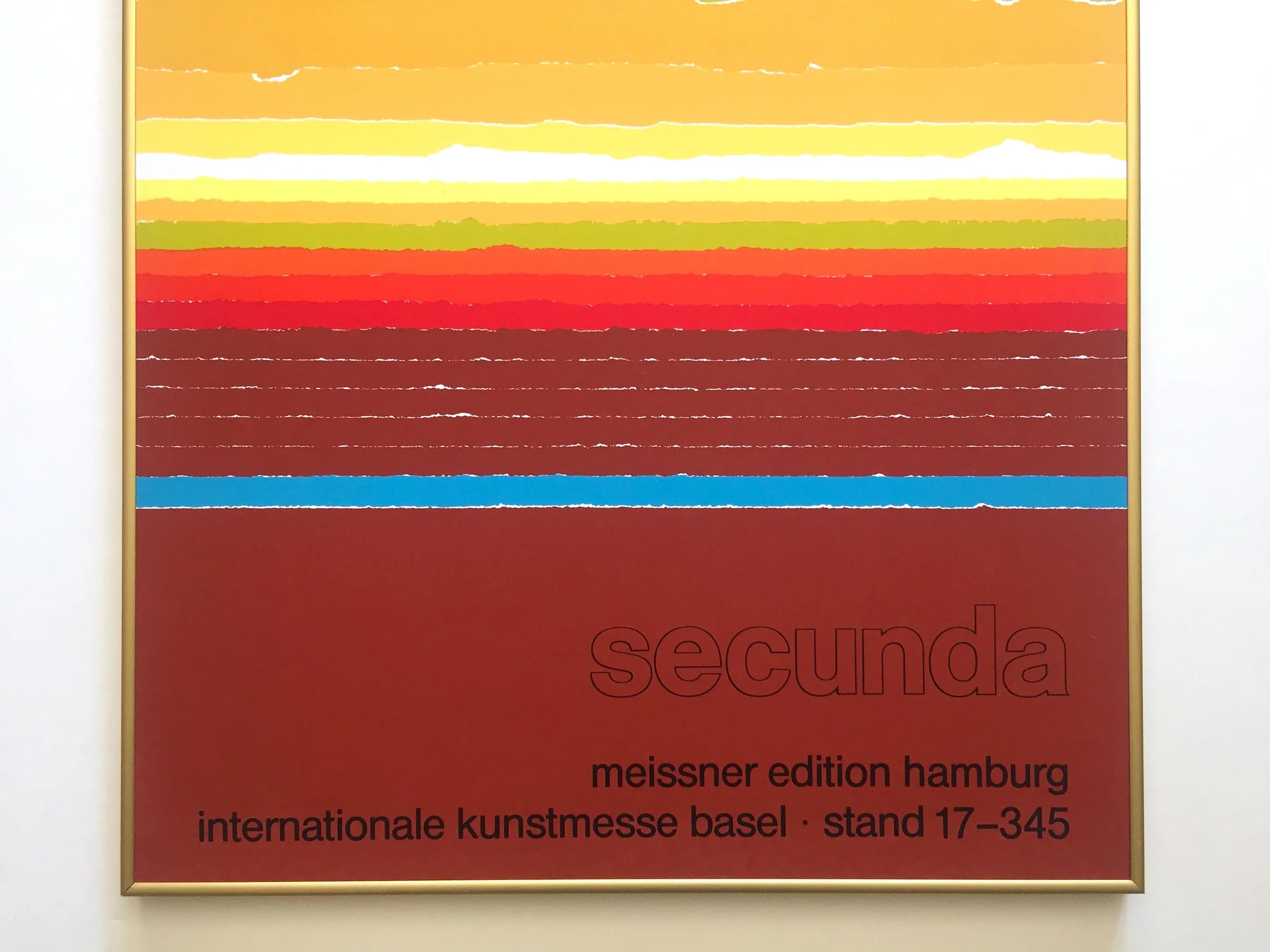 Arthur Secunda Vintage 1980 Serigraph Print Framed Modernist Swiss