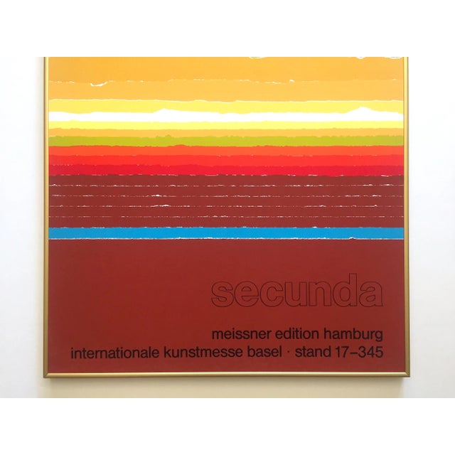 Contemporary Arthur Secunda Vintage 1980 Serigraph Print Framed Modernist Swiss Exhibition Poster For Sale - Image 3 of 13