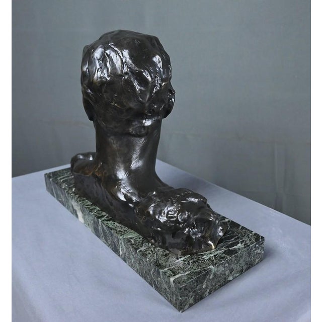 Victor Demanet, Bust of a Man, 20th Century, Bronze For Sale - Image 16 of 18