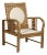 Anglo Style Bone Inlaid Armchair with Folding Back and Loop Arms For Sale