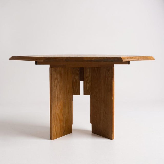 Vintage Octagonal Dining Table from Maison Regain, 1960 For Sale - Image 4 of 4