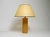 1970s Large Italian Bamboo Table Lamp with Large Oiled Paper Shade, 1970s For Sale - Image 5 of 18