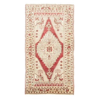 1960's Turkish Wool Konya Rug- 4′5″ × 8′2″ For Sale