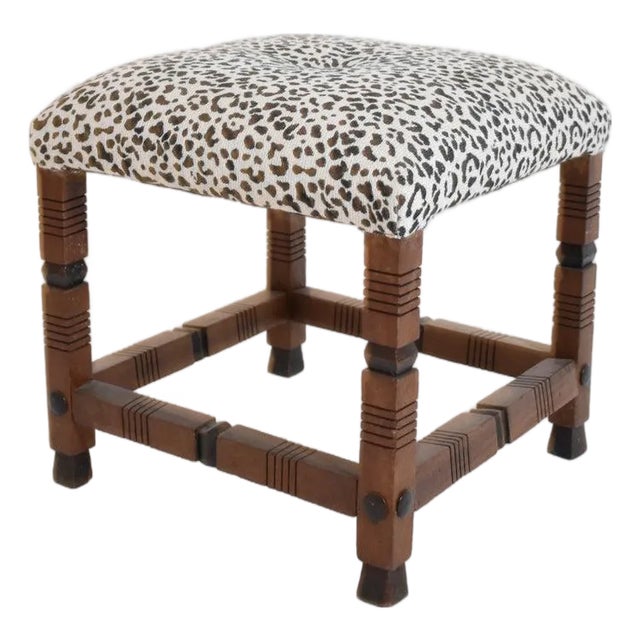 Arts & Crafts Wooden Stool, 1920s For Sale