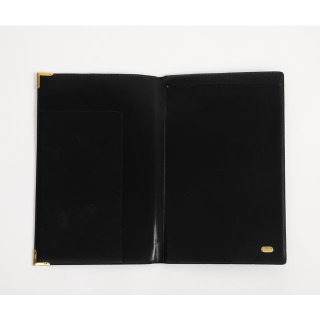 Black Black Leather Portfolio Folder by Gucci, Circa 1980s For Sale - Image 8 of 8