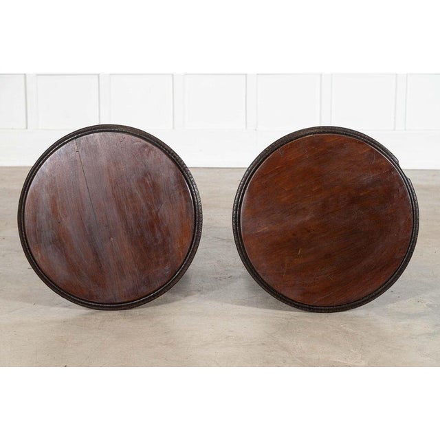 English Mahogany and Painted Cast Iron Tavern Tables, 1860, Set of 2 For Sale - Image 3 of 18
