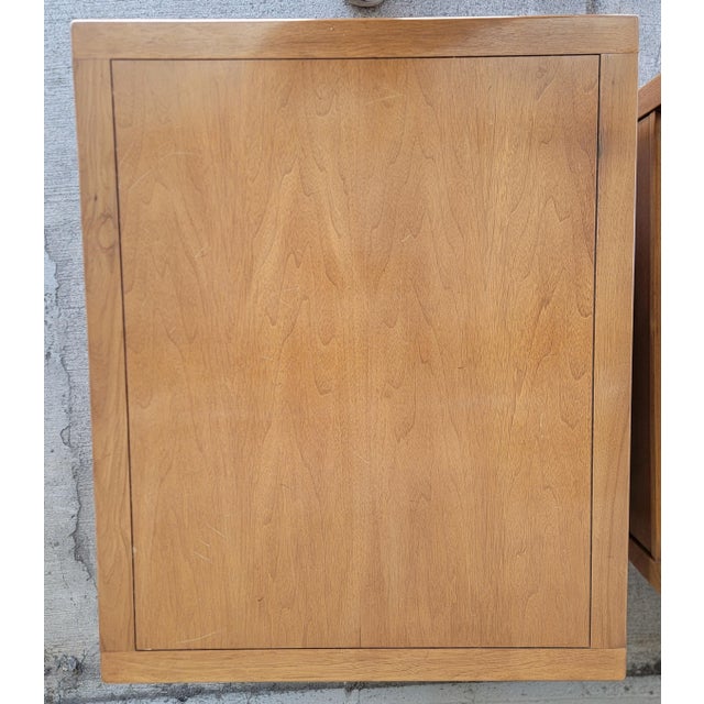 Drexel End Tables With Travertine / Marble Top a Pair For Sale - Image 13 of 14
