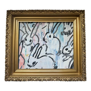 Hunt Slonem Reproduction Print in 1880s Frame For Sale