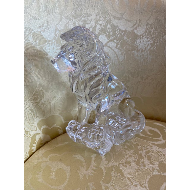 1980s 1980s Crystal Lion by Lenox Company For Sale - Image 5 of 5