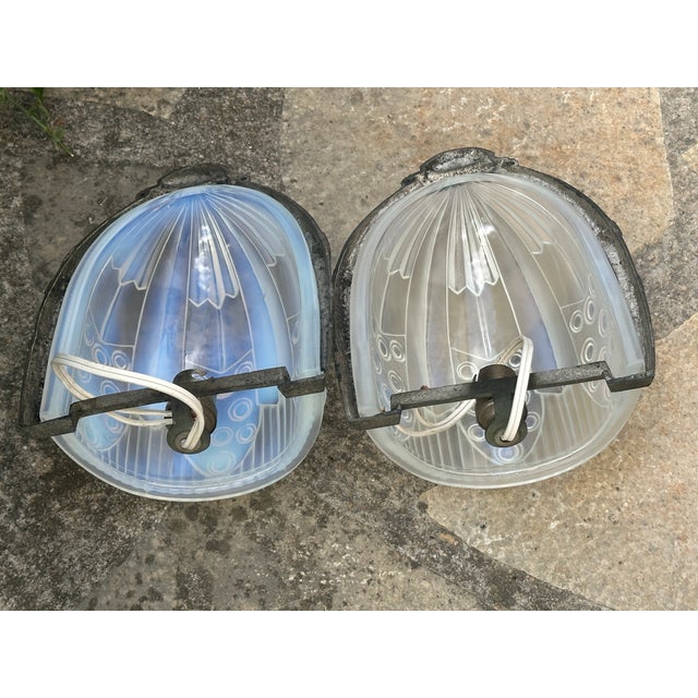 Art Deco Wall Sconces by Georges Leleu, 1930, Set of 2 For Sale - Image 16 of 18
