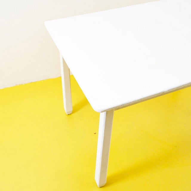 White Table in Wood For Sale - Image 4 of 7