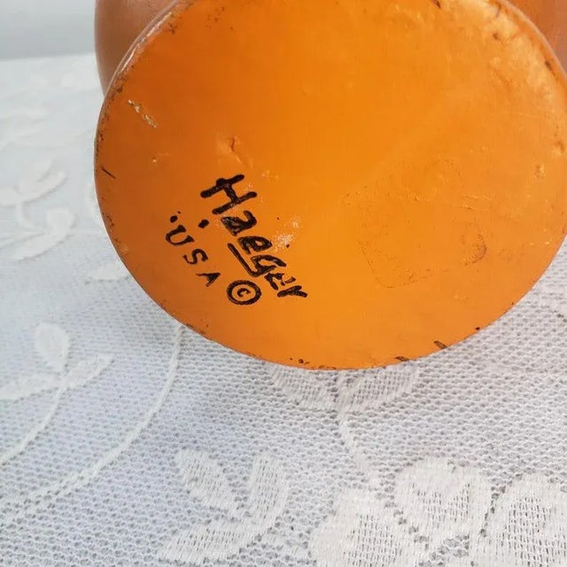 Vintage Mid-Century Modern Haeger Gold & Black Ceramic Pitcher For Sale - Image 6 of 8