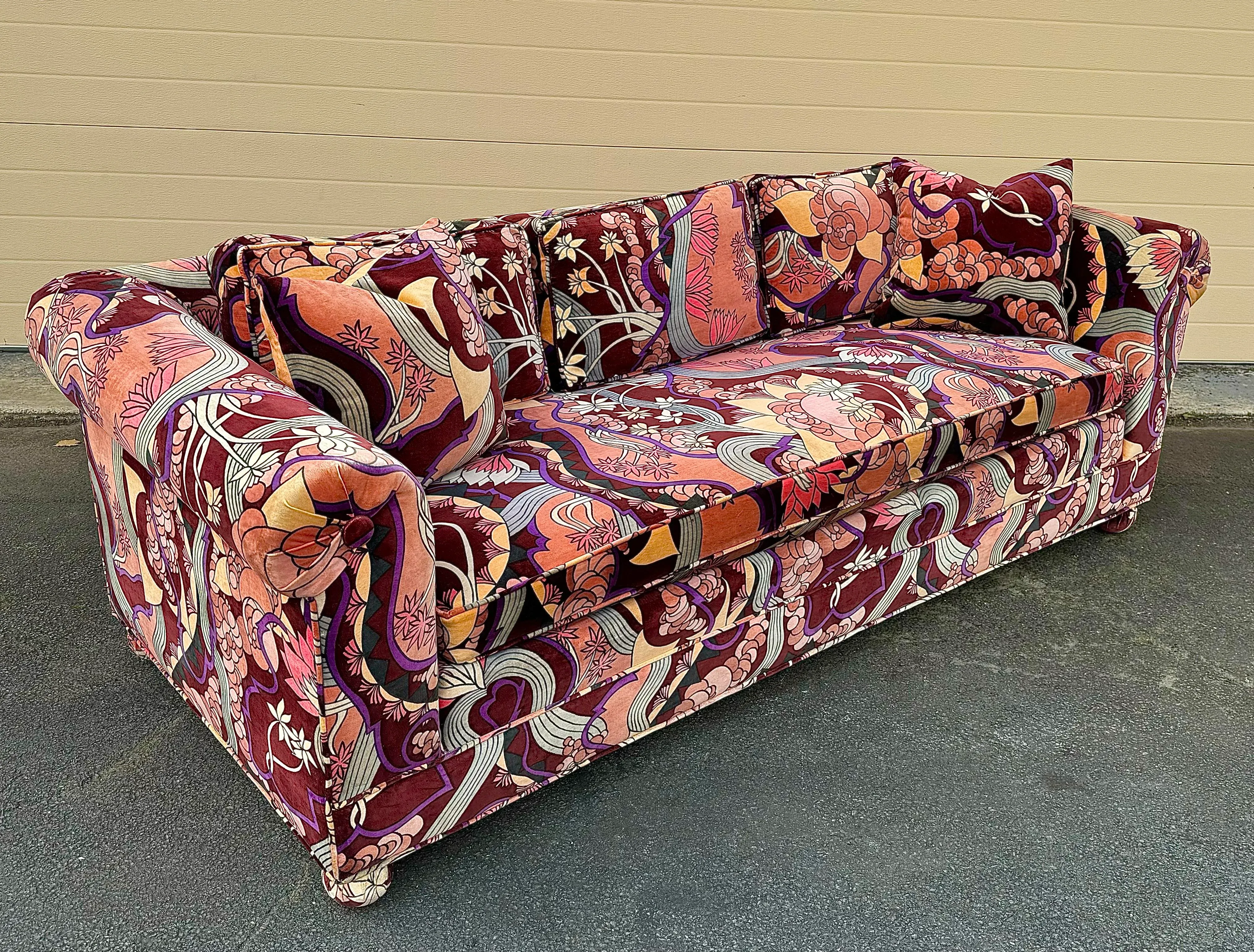 1960s Jack Lenor Larsen “Jezebel” Fabric Sofa | Chairish