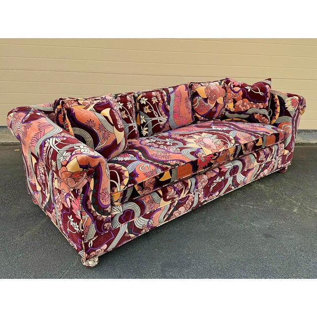 1960s Jack Lenor Larsen “Jezebel” Fabric Sofa For Sale - Image 10 of 11