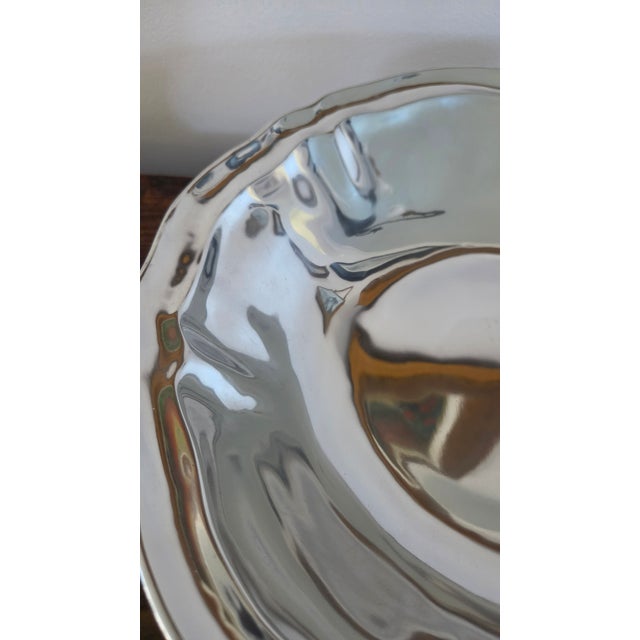 Early 2000s Five Elm Mirror-Polished Cast Aluminum Centerpiece Bowl For Sale - Image 15 of 16