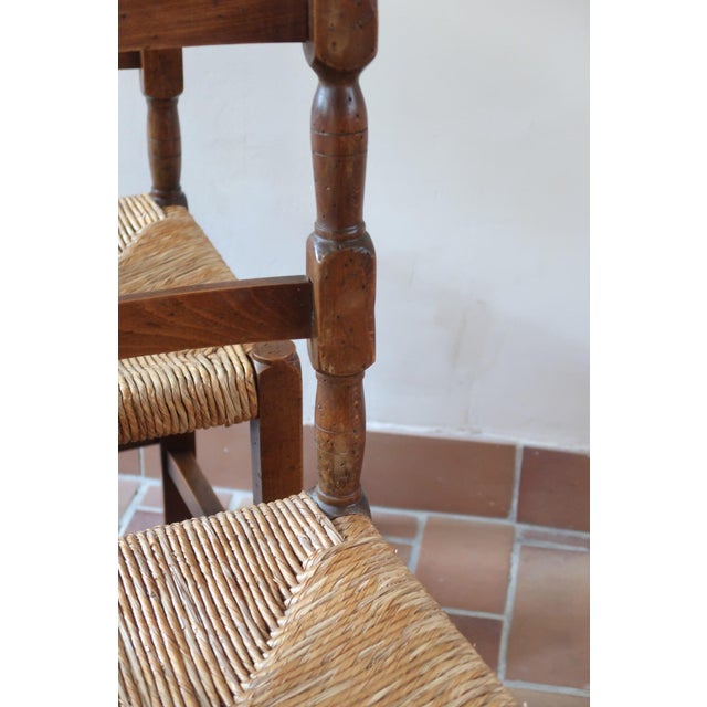 Oak and Rush Dining Chairs in the style of Charles Dudouyt, France, 1940s, Set of 6 For Sale - Image 10 of 18