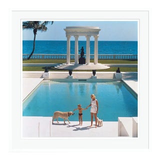 Nice Pool 1955 Slim Aarons White Framed C-Print For Sale