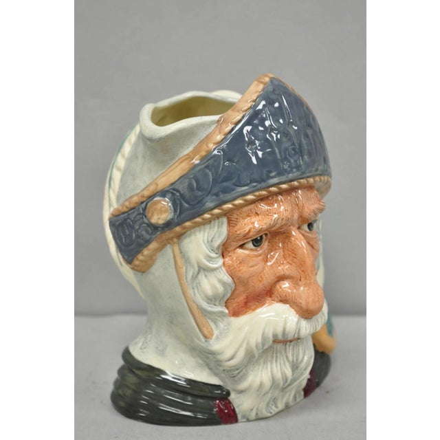 Mid 20th Century Vintage 1956 Royal Doulton Don Quixote D6455 Porcelain Toby Character Jug Mug For Sale - Image 5 of 13