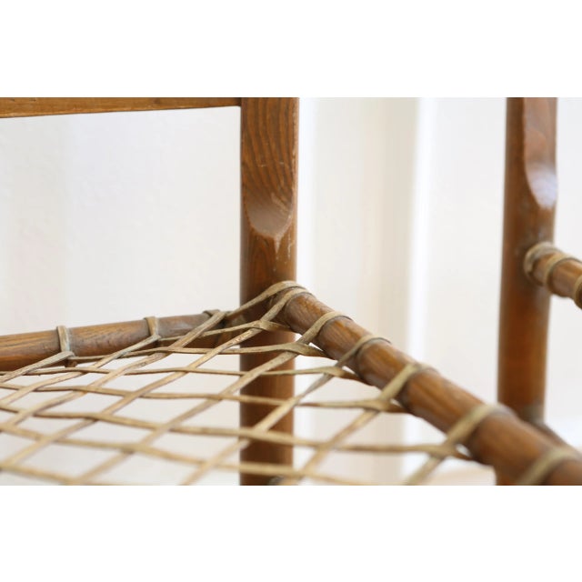 Brown 19th C Vintage Rustic Primitive Rawhide Woven Chair - A Pair For Sale - Image 8 of 11