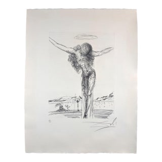 Dali Christ Hand Signed Numbered Etching For Sale