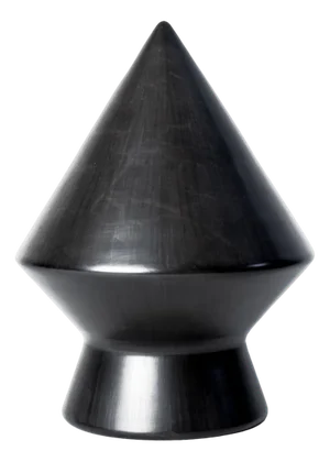 Black 30 Decorative Object and Table Mirror in Bucchero by Studio Lievito + Maddalena Vantaggi